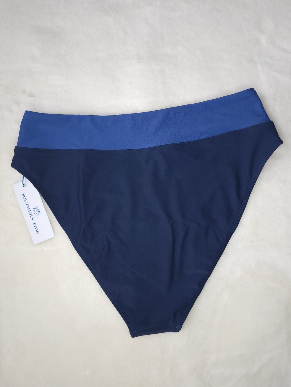 Southern Tide Two-Tone Navy High-Waist Bikini Bottom NWT - Picture 6 of 6